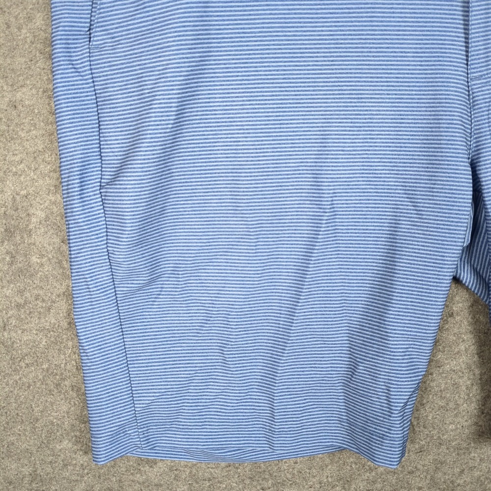 Pebble Beach Mens Performance Golf Shorts Blue White‎ Micro Stripe Size 40 - Picture 3 of 13